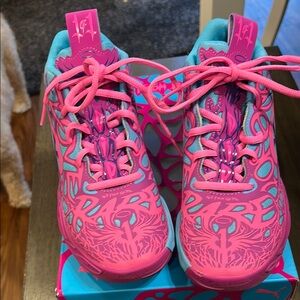 Puma Kids Pink and Aqua Graphic Sneakers